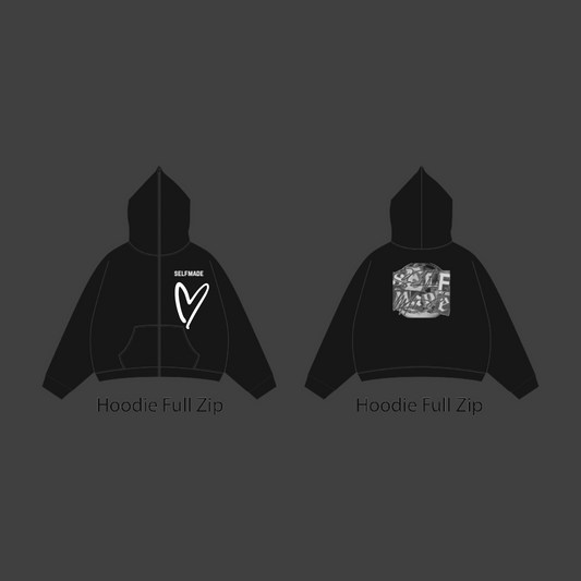 Detached Heart Full Zip Hoodie